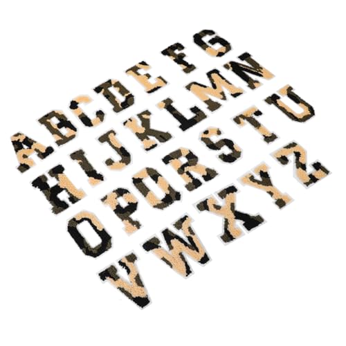 JEWEDECO Modische Aufnäher Zum Aufnähen 26 Buchstaben-aufnäher Stickereien Zum Aufkleben Für Taschen Hüte Schuhe von JEWEDECO