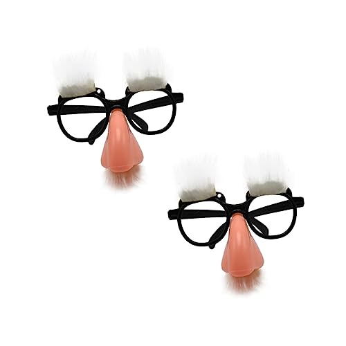 JEWEDECO 2er Set Lustige Halloween Partybrille Mit Großer Gefälschter Nase Und Augenbrauen Ideale Cosplay Requisiten Für Karneval Kostümpartys Und Verkleidungen von JEWEDECO