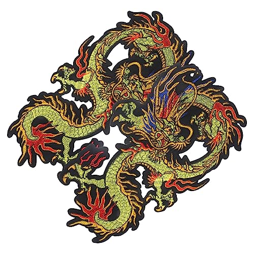 JEWEDECO 2st Flicken Aufnähen Kleine Kleiderflicken Patch Aufnähen Dekorative Patches Flicken Für Kleidung Drachen-stickapplikation Stoff-nähflicken Praktische Mantelflicken Polyester von JEWEDECO