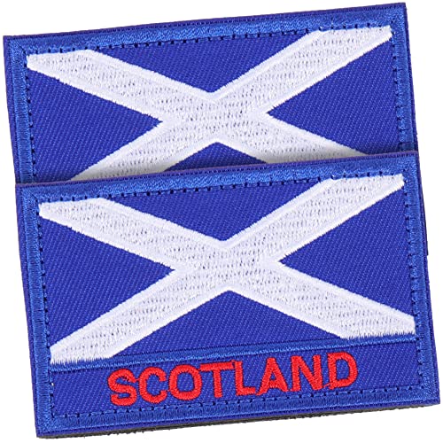 JEWEDECO 2st Schottischer Patch Außenflagge Diy Stoffpatches Nationalflaggenpatch Schottische Flagge Schottland-flagge-patch Gestickte Applikationen Länderflaggen-patch Aufkleber Polyester von JEWEDECO