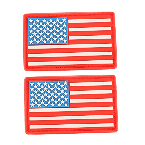 JEWEDECO 2st Sternenbanner Bastelzubehör Zum Nähen Amerikanische Flagge Patch Zum Aufnähen Applikation Der Amerikanischen Flagge Amerikanische Flaggen Diy-patches Kleidungsdekor Rot Pvc von JEWEDECO