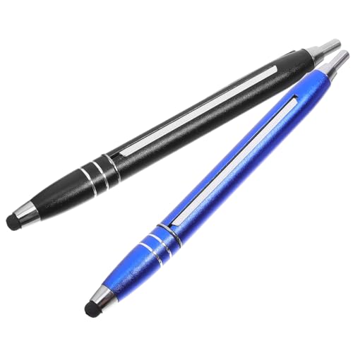 JEWEDECO 2st Zeichnungskugelschreiber Kugelschreiber Schwarz Ergonomischer Schreibstift Interessante Spaßstifte Feiner Kugelschreiber Ergonomische Spaßstifte Lustige Stifte Aluminium von JEWEDECO