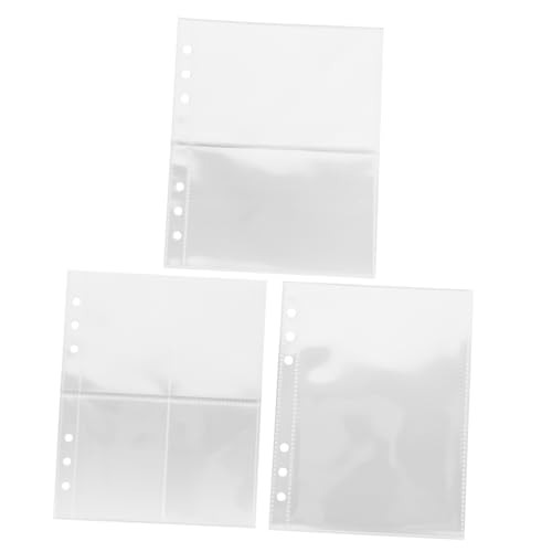 JEWEDECO 3 Mehrgitter-loseblatt-innenkern Transparente Fotoalbumseiten Fotoalbum Klare Seiten Praktische Kartenalbumseiten Fotohalter Transparente Ordnerhüllen Bildhalter Fotoseiten Pp von JEWEDECO