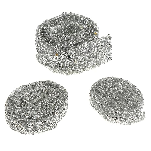 JEWEDECO 3 Rolls Strass Wraps Kristall Funkelnde Band Strass Banding-gurte von JEWEDECO