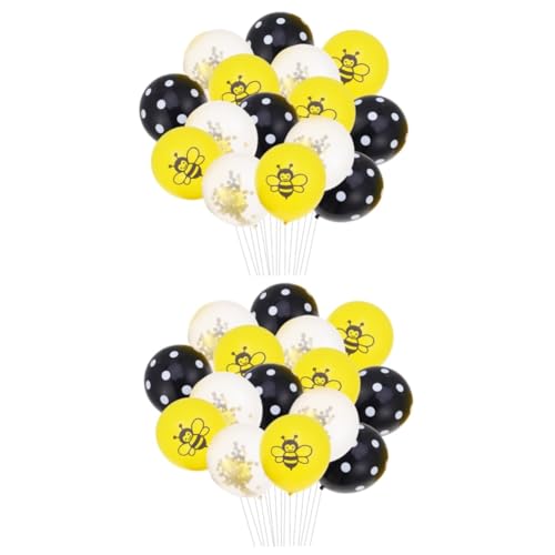 JEWEDECO 30 Stück 12 Bausatz Für Partyballons Bienenballon Luftballons Für Geburtstagsfeiern Luftballons Für Kinderpartys Bienenanzüge Partyzubehör Für Den Babygeburtstag Latexballons von JEWEDECO