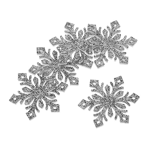 JEWEDECO 30 Stück dekorative schneeflocken selber machen Weihnachtsschneeflockenverzierungen Schneeflockendekorationen haarsträhnen zum einklipsen kinder haare DIY Kopfschmuck Teil von JEWEDECO