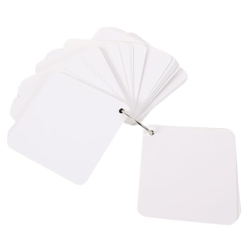 JEWEDECO 300 Blatt Leere Karteikarten kleine Notizkarten Büro-Notizkarten Karten herstellen Kreative Karten Notizblock leere Karten Karteikarten mit Ringen Speicherkarten Papier Weiß von JEWEDECO