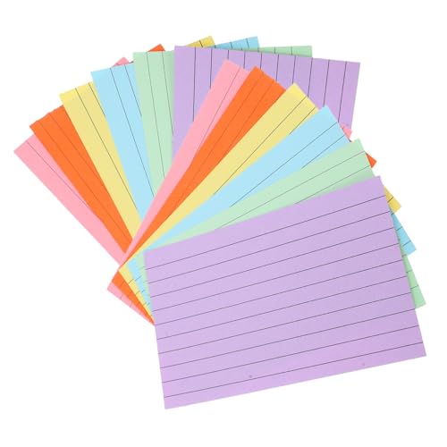 JEWEDECO 300St Notizbuch Notizblock Notizkarten Indexkarten Organisieren Karten Notizen machen Praktische Notizen Memokarten bunte Karteikarten Karteikartenhalter Karteikarten farbig Papier von JEWEDECO