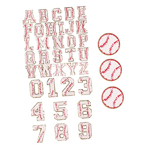 JEWEDECO 39 Stk Buchstaben-patch Dekorative Fellflecken Jacken Mantelflicken Kleiderflicken in Buchstabenform Zarte Kleiderflicken Selbstklebende Flicken Für Kleidung Handtuchstickerei von JEWEDECO