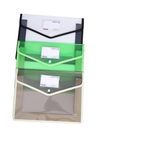 JEWEDECO 3St A4 wasserdichte Aktentasche Lagerregale Organisator aus Papier Büro Korb dokumentenmappe document folder briefumschläge Dokumentenorganisator Aktentaschen mit Druckknöpfen PVC von JEWEDECO