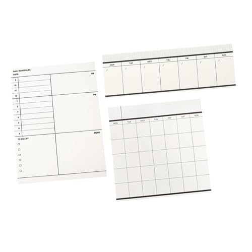 JEWEDECO 3St Planer büromaterial office supplies noteboon notebooke Notizblock für den täglichen Gebrauch kleiner Notizblock Notizblöcke für den Haushalt Notizblock für den Haushalt Papier von JEWEDECO