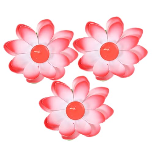 JEWEDECO 3er Set Doppelschichtige Lotus Kerzenlichter Rot Dekorative Wunschlampen Für Feste Stimmungsvolle Beleuchtung Für Tischdekoration Hochzeiten Und Feiern von JEWEDECO