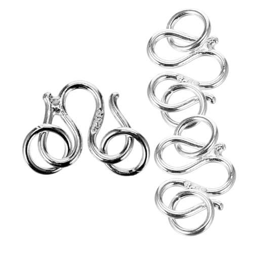 JEWEDECO 3st Schmuck Aus Sterlingsilber Armbandverschlüsse Schmuckverlängerung Selber Machen Schmuck-verlängerungsverschluss Halskette Diy-verschlüsse Schmuck Diy Zubehör Silber- Silver von JEWEDECO