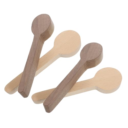 JEWEDECO 4 Stück Holzlöffel spoon set kochlöffelset schopflöffelset Holzornamente bastel material unfertige Holzschaufel Holzschnitzlöffel Material zum Basteln aus Holz unfertige Schaufel von JEWEDECO