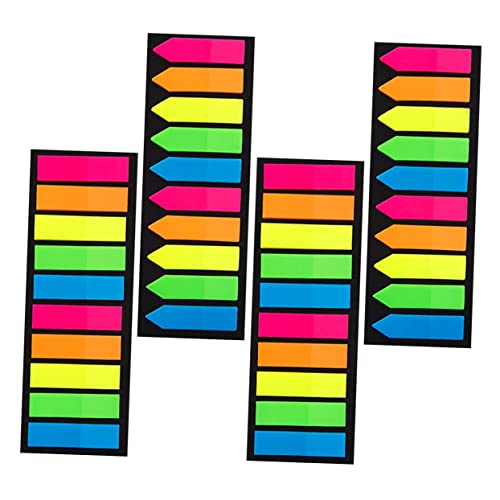 JEWEDECO 4 Stück transparente Haftnotiz Ordnertrenner Neon-Accessoires klebrige Markierungen klare Aufkleber Flaggen bookmarks Multifunktions-Klebefahnen Haushaltsklebestreifen das Haustier von JEWEDECO