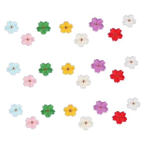 JEWEDECO 48 Stk Selbstklebende Blumen-Patches Patch-Aufkleber für Kleidung Aufkleber mit Blumenstickerei gestickte Blumenflecken blumenmuster Kleidung Aufnäher Stoffzubehör Stickaufkleber von JEWEDECO