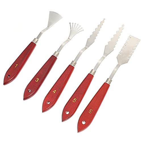 JEWEDECO 5 Stücke Kratzmesser Haushaltsfarbe Spatulas Kunst Malerei Schaber Kunstmesser von JEWEDECO