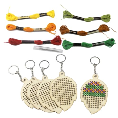 JEWEDECO Kreuz-kits Für Erwachsene Jungen Und Mädchen 5-teiliges Blattform-kit Aus Holz Bastelzubehör-set Zufällige Farbe von JEWEDECO