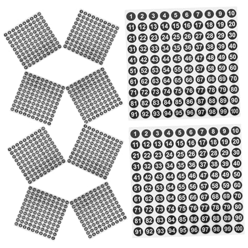 JEWEDECO 50 Blatt Nummernaufkleber Selbstklebende Kleidungsklassifizierungsaufkleber Nummernetiketten Für Die Einfache Identifikation Von Kleidung Perfekt Für Organisation Und von JEWEDECO