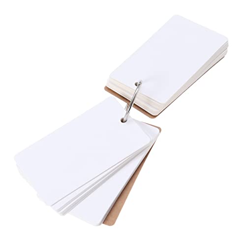 JEWEDECO 50 Lesezeichen bookmarks book marks rekorde notitzzettelblock zeichenheft Bindering aus Kraftpapier Memo-Kratzblöcke blinken DIY-Gruß Karteikarten zum Lernen Notiz Index-Aktie Weiß von JEWEDECO