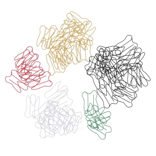JEWEDECO 50 Stück Büroklammern aus Metall Markierungsclips Briefpapierseitenhalter Fan-Shop Bürobedarf Partygeschenk Zahnförmige Büroklammern Cartoon Büroklammern Notizklammern Fotoclip von JEWEDECO