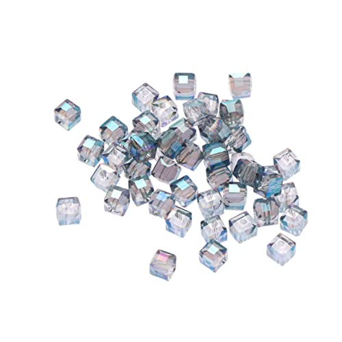 JEWEDECO 50 Stück quadratische Perlen beads for bracelets kristallperlen beads for jewellery Handgemachte Schmuckzubehör Schmuckwerkstatt Farbperlen Perlenkette Schmuckzubehör Perlen von JEWEDECO