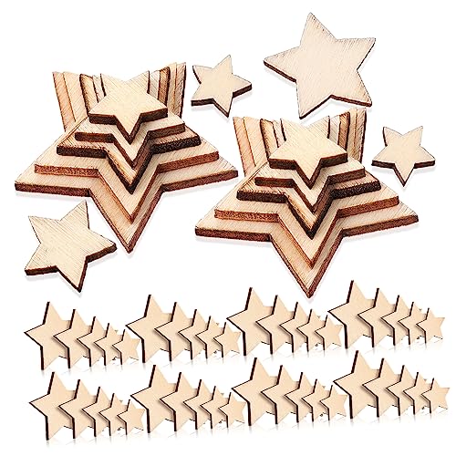 JEWEDECO 500 Stück Jupiter Leere Ausschnitte Ornamente Weihnachtliche Hängende Verzierungen Dekorationen Für Zu Hause Stern Hängende Ornamente Hängende Weihnachtsdekorationen Holz von JEWEDECO