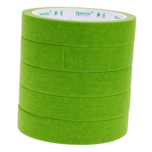 JEWEDECO 5St Abdeckband Klebeband zum Lackieren Beschriftungspapierband Beschriftungsband DIY Klebeband Kantenabschlussband verpackungsband breites Klebeband Malerband Kunstband Green von JEWEDECO