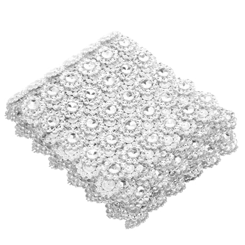 JEWEDECO 6 Reihen Strass Mesh Band Dekoratives Bastelband Für Kostüme Hochzeiten Partys 2 Yards Vielseitiger Schmucktrimm Für Kreative Projekte von JEWEDECO