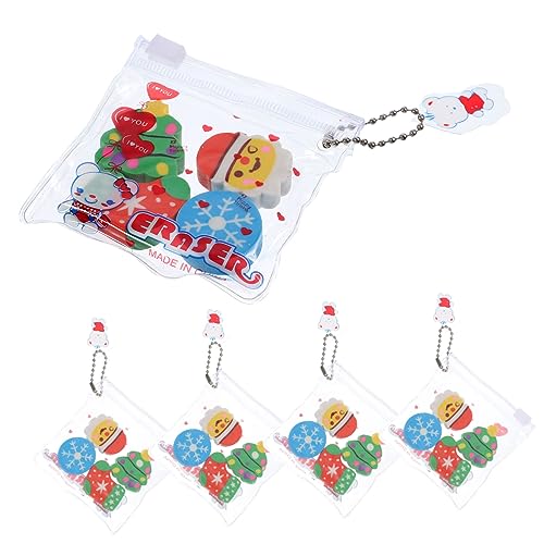 JEWEDECO 6 Sets 6 Teiliges Cartoon Weihnachtsmann Gummi Set Weihnachts Radiergummis Weihnachts Themen Radiergummis Weihnachts Radiergummis Weihnachts Radiergummis Kleine Weihnachts von JEWEDECO