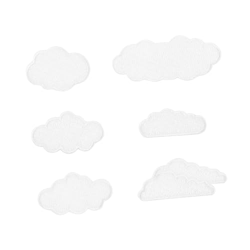 JEWEDECO 6 Stück Teiliges Wolken Aufsätze Selbstklebende Bestickte Patches zum Aufnähen und Aufbügeln für DIY Kleidung Taschen Schuhe und Reparatur von Löchern an Jacken und Jeans JEWEDECO 6 Stück Teiliges Wolken Aufsätze Selbstklebende Bestickte Patches zum Aufnähen und Aufbügeln für DIY Kleidung Taschen Schuhe und Reparatur von Löchern an Jacken und Jeans von JEWEDECO