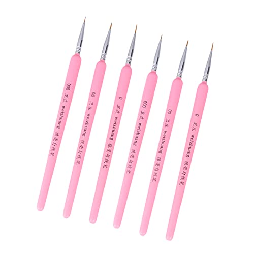 JEWEDECO 6St Detailpinsel qor watercolor aquarocket Zeichenwerkzeug paintbrush pinselstift extra feiner Pinsel Miniaturpinsel Stift in Lippenstiftform Pinsel mit feiner Spitze Hölzern von JEWEDECO