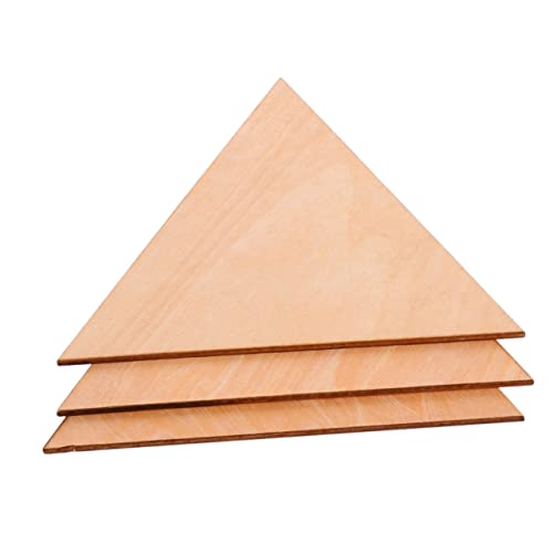 JEWEDECO 6St Dreieckige Holzspäne DIY-Handwerk Heimdekoration Dekor für zu Hause decoraciones para sala de casa bastelmaterial bastel materialien Holzartikel holzhandwerk hölzerne Ornamente von JEWEDECO