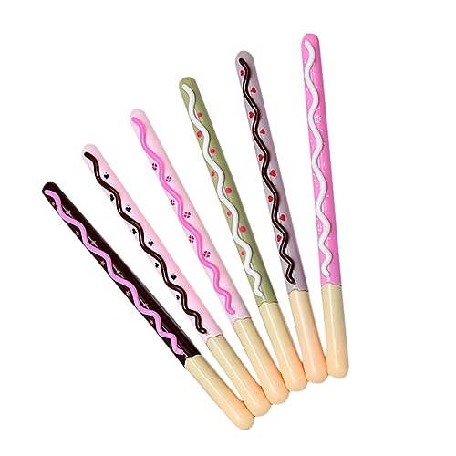 JEWEDECO 6St Gel Stift Kugelschreiber gelstifte Schreibkunst schreibutensilien dokumente Nachfüllungen für Tintenstifte schwarzer Gelstift Schreibwaren Stift tragbare Signierstifte Plastik von JEWEDECO