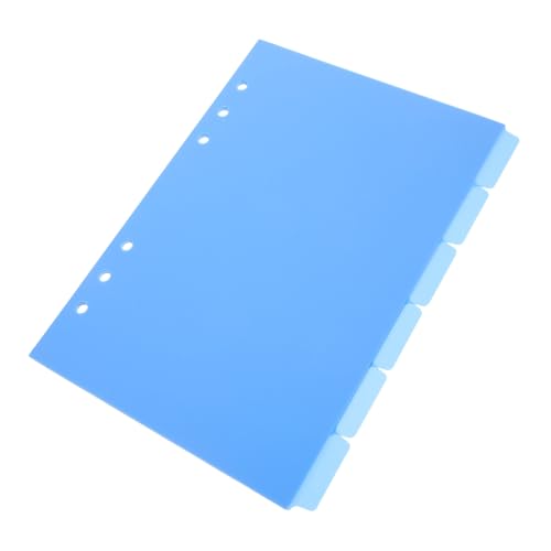 JEWEDECO 6st Blaue Trennseite Notizblock-marker Klassifizierungsregisterkarten Index Klassifizierter Etiketten Trennwände Gestanzte Ordnerteiler Notebook-tab-teiler Loseblatt-marker Blue Pp von JEWEDECO