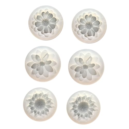 JEWEDECO 6st Blütenschimmel Diy Liefert Süßigkeitenformen Gießformen Für Blumen 3d Blumenseife Diy-schmuckform Schimmel Zubehör 3d-blumensüßigkeit Epoxidform Selber Machen Weiß Kieselgel von JEWEDECO