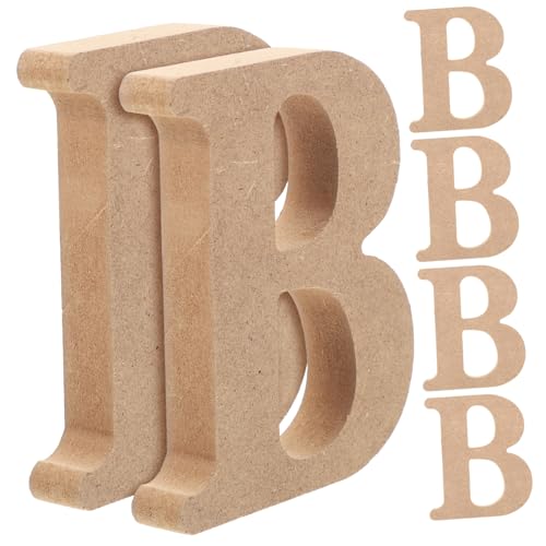 JEWEDECO 6st Buchstabenverzierungen Brief Festzelt Aufkleber Zeremonie Rahmen Buchstaben Aufleuchten Leer Künstlich Dekorationen Bekanntmachung Planke Hochzeit Led-schild Zahlen Kunst Holz von JEWEDECO