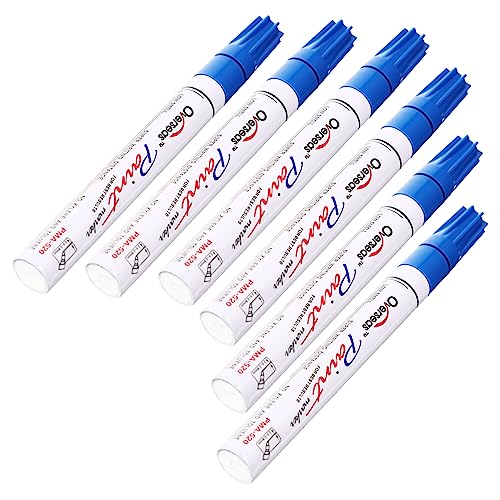 JEWEDECO 6st Malstift Weißer Textmarker Bastelstifte Für Kinder Graffiti-farbstifte Weißer Markierungsstift Schwarze Markierungsstifte Zeichenstifte Malerei Versorgung Graffiti-marker Blue von JEWEDECO