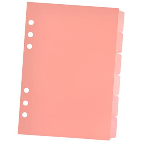 JEWEDECO 6st Notizbuchteiler Notizblock-tabs Buntes Notizbuch Planer-nachfüllpapier Binder-trennlaschen Planereinsätze Ordnertrenner Ordnerteiler Mit Laschen Hefter Mit Trennwänden Pp Rosa von JEWEDECO