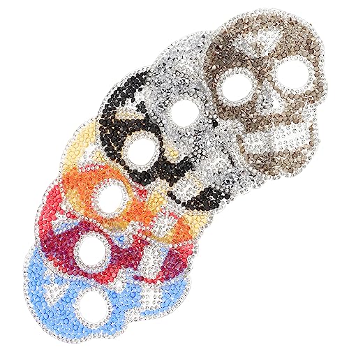 JEWEDECO 6st Personalisierter -hot-diamant-aufkleber -applikationen Strass-skelett-patches Aufnäher in Schädelform Für Kleidung -design-patches Strasssteine von JEWEDECO