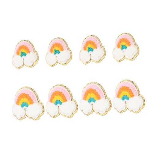 JEWEDECO 8st Regenbogenfleck Glitzernde Chenille-patches Stickereiflecken Für Kinder Kleidungsflicken Selber Machen Dekorative Aufnäher Für Kleidungsstücke Kleidung Paillettenbesatz von JEWEDECO