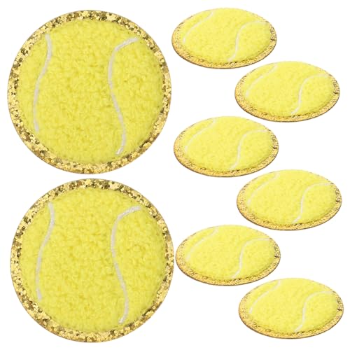 JEWEDECO 8st Stickereiflecken Austauschbare Kleiderflicken Mantelflicken Selber Machen Multifunktionale Hutaufnäher Sportball-applikationen Dekorative Fellflecken Baumwolle Yellow von JEWEDECO