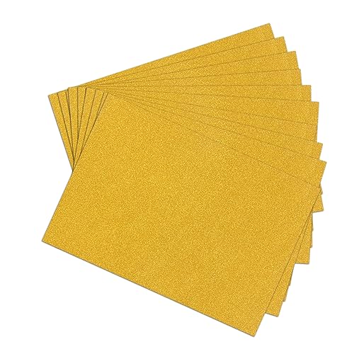 JEWEDECO A4 Glitterpapier Gold Funkelndes Bastelpapier Für DIY Projekte Scrapbooking Kartenherstellung Und Kreative Bastelarbeiten von JEWEDECO