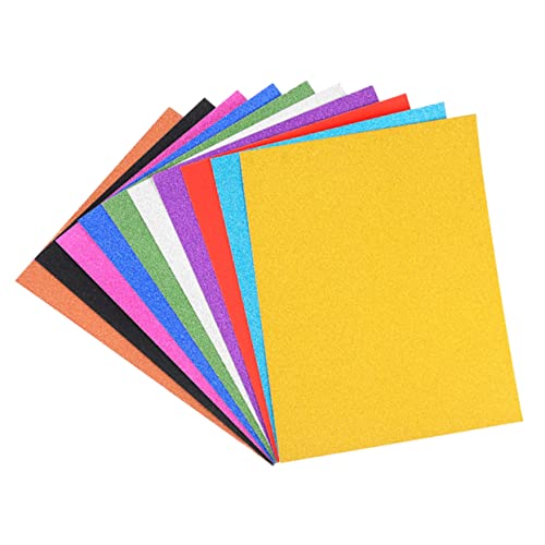 JEWEDECO A4 Glitzerpapier Bunt Selbstklebend Für Bastelarbeiten DIY Handarbeiten Aufkleber Und Dekorationen Ideal Für Und Kreative Projekte von JEWEDECO