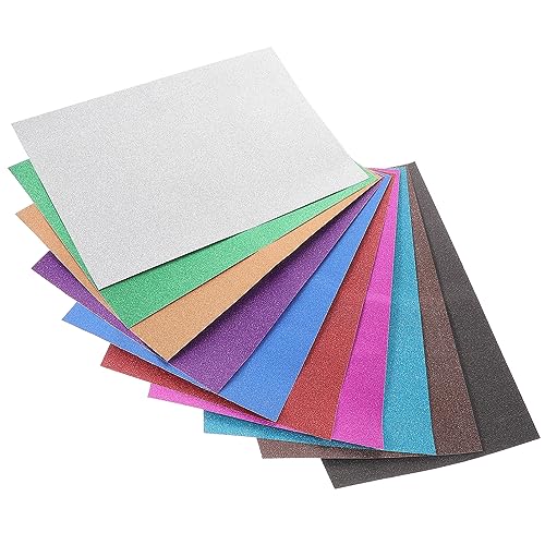 JEWEDECO A4 Glitzerpapier Selbstklebend Verschiedenen Farben Glänzendes Bastelpapier Für DIY Handarbeiten Bastelprojekte Und Kreative Bastelideen von JEWEDECO