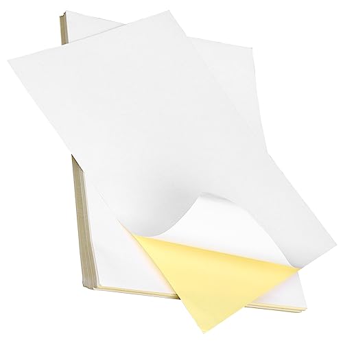 JEWEDECO A4 Selbstklebende Aufkleberpapier Für Tintenstrahldrucker Bedruckbares Stickerpapier Für Individuelle Etiketten Und Kreative Projekte von JEWEDECO