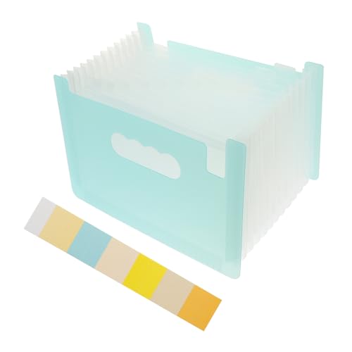 JEWEDECO A5 Accordion Organizer Für Quittungen Und Transparente Blaue Hülle Mit 13 Fächern Praktischer Büro Organizer Für Quittungen Und Ideal Für Zuhause Und von JEWEDECO