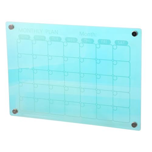 JEWEDECO Abwischbare Schreibtafel Kühlschrankbrett Magnettafel Planungstafel Magnetischer Notizblock Für Den Kühlschrank Trockenlöschtafel Weiße Tafel Bretter Planke Magnete Acryl Colorful von JEWEDECO