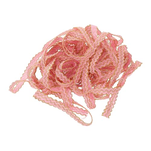 JEWEDECO Accessoires Spitzendekoration Diy-kleiderbesatz Band Handwerk Geflecht Trimmen Selber Machen Bekleidungsbesatz Exquisite Nähgarnitur Geflochtener Spitzenbesatz Rosa Polyestergarn von JEWEDECO