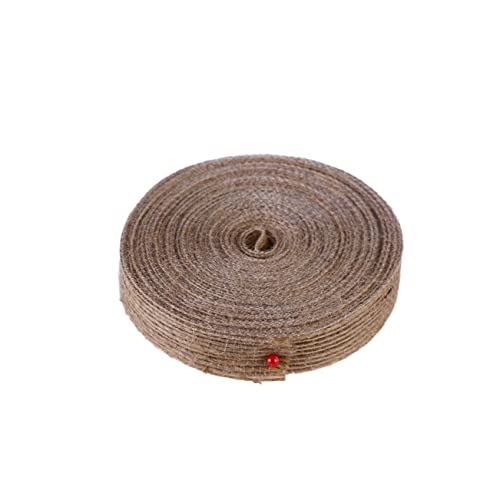 JEWEDECO Bandgewebe Haarschleifen Band Brautgeschenk Jutegarn Gurtband Band Zum Basteln Brautsträuße Bänder Einladungen Naturseil Vintage Verdrahtetes Sackleinenband Brown von JEWEDECO